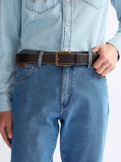 Hot Basic Metal Loop Leather Belt Herren Gürtel
