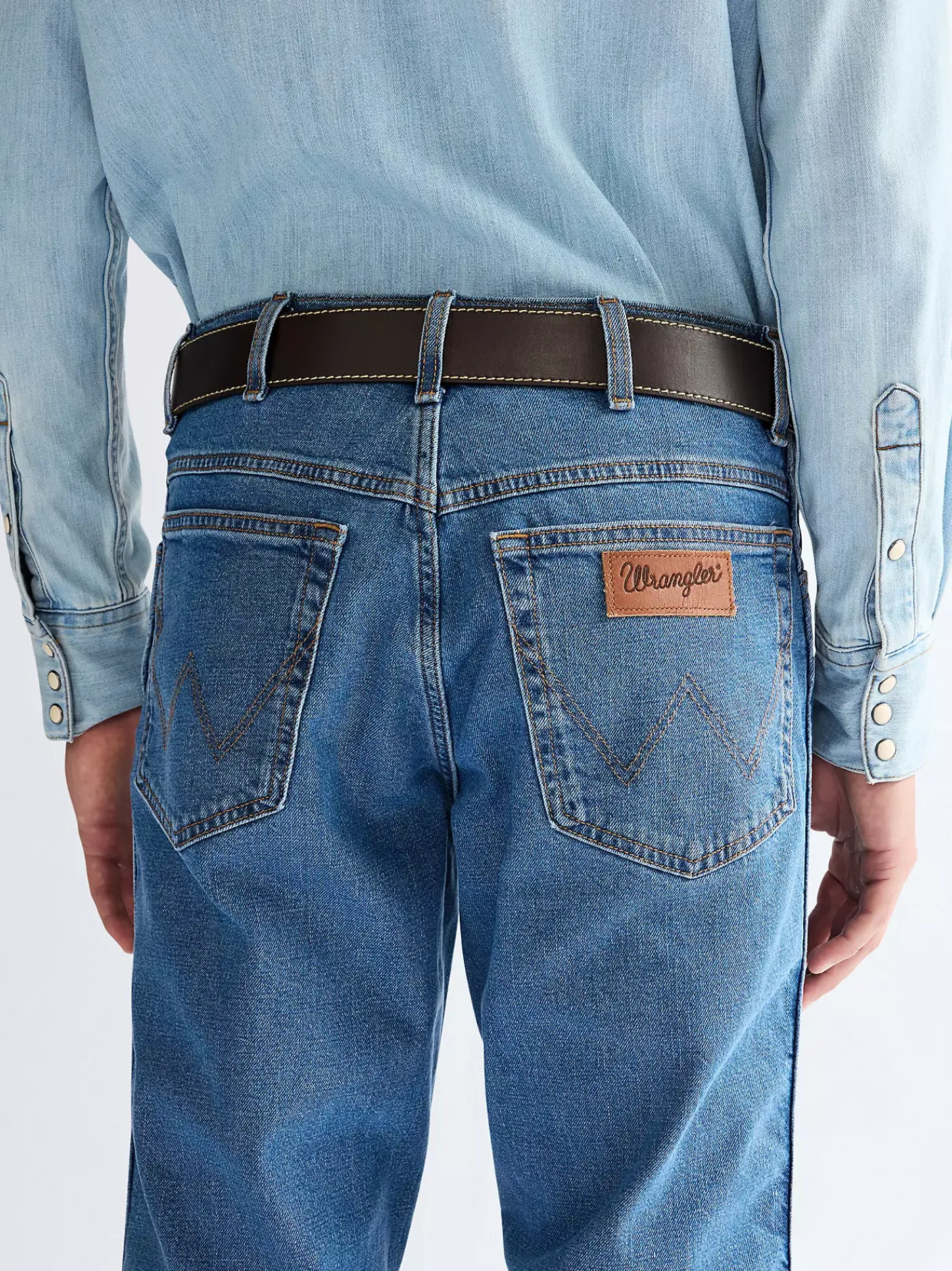 Hot Basic Metal Loop Leather Belt Herren Gürtel