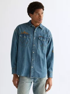 Hot Overized Wetern hirt Herren Hemden