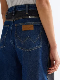 Online Patched Chap Barrel Jean Damen Jeans