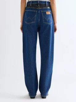 Online Patched Chap Barrel Jean Damen Jeans
