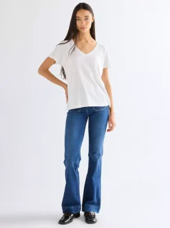 Clearance Reguar Eay V Neck Tee Damen T-Shirts Und Poloshirts|Oberteile