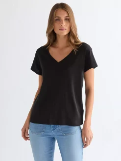 Clearance Regular Eay V Neck Tee Damen T-Shirts Und Poloshirts