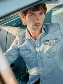 Outlet Reguar Western Shirt Herren Hemden