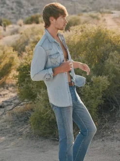 Outlet Reguar Western Shirt Herren Hemden