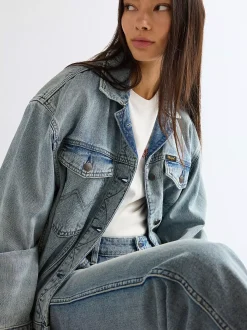 Clearance Reaxed Cowgir ightweight Jacket Damen Co-Ord Sets|Jacken