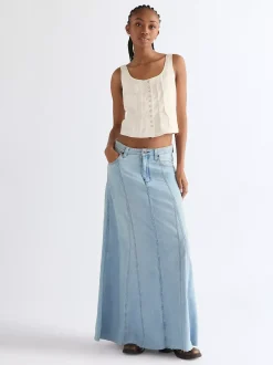 Outlet Relaxed Radiating Lightweight Maxi kirt Damen Shorts Und Röcke