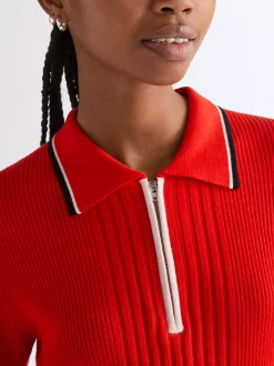 i Quarter Zip Poo Damen T-Shirts Und Poloshirts|Pullover Und Strick