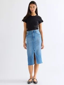 Hot i Rib Capped T-hirt Damen T-Shirts Und Poloshirts|Oberteile