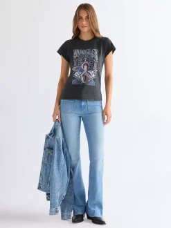 Sale Si Shrunken Band Tee Damen T-Shirts Und Poloshirts|Oberteile