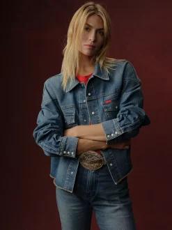 Sale ® x Cherry Deni hirt Jacket Damen Blusen Und Hemden|Jacken